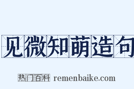 见微知萌造句是什么意思的图片